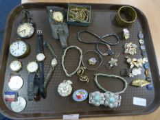Costume Jewellery, Pocket Watches, Vintage Wrist W