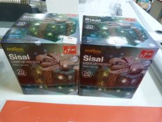 *Two Light Up Present Christmas Decorations