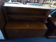 Teak Shelf Topped Three Door Cabinet