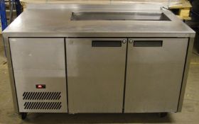 1 x Williams Two Door Counter Top Refrigerated Salad / Pizza Prep Bench - Model HJC2SA Jade -