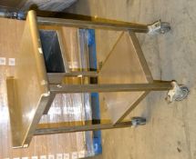 1 x Stainless Steel Wheeled Prep Table - Dimensions: 48.5 x 65 x 90cm - Ref: MC145 - CL282 - Locatio