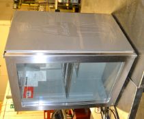 1 x Silver Coke / Coca Cola Branded Bartop Fridge By Liebherr - Model FKv 502 - Dimensions: 42.5 x 4