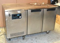 1 x Foster GSC 1/2 H Undercounter Stainless Chiller - 142.5 x 72 x 89cm - Ref: HM228 - CL261 - Loca