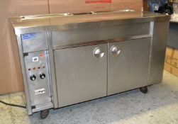 1 x EMH Fabrications Wheeled Hot Cupboard/Bain Marie Server - 150 x 70 x 90cm - Ref: HM234 - CL261 -