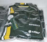 10 x Assorted Adult Official CATERHAM F1 Polo Shirts Shirts - Colour: All Dark Green - Designs May