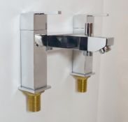 1 x Vogue Series 3 Bath Modern Bath Shower Mixer Tap With Handset In Bright Chrome - High Quality