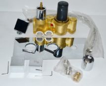 1 x Hudson Reed Kubix Twin Concealed Thermostatic Shower Valve with Diverter, Outlet and Face