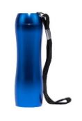 50 x Contempo Aluminum LED Flashlight Torches With Hand Straps - Colour Blue - Brand New Resale