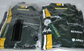 10 x Assorted Mens Official CATERHAM F1 Shirts - Includes Polo And Team Shirts (See Photographs) -
