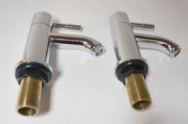 1 x Series 5 BATH TAPS - Vogue Bathrooms Platinum Brassware Collection - Pair of - Contemporary