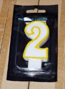 1 x Pallet Job Lot Of Numerical Birthday Candles - Over 4,000 Pieces - Carded Supermarket Stock -
