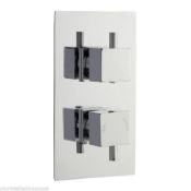 1 x Premier Minimalist Twin Thermostatic Mixer Shower Valve JTY302 with Diverter - No Front