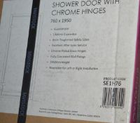 1 x Tavistock Oxygen8 8mm 760mm Reversible Shower Door With Chrome Hinges - Product Code SE1H76 -