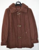 1 x Steilmann / Kirsten Womens Quilted Winter Coat In A Soft Moleskin Style Fabric, With Zip and Pre