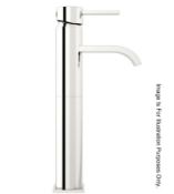 1 x Flex High Rise Counter Top Basin Mixer Tap (TAP50) - Made From Brass With Chrome Finish - Ref: