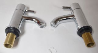 1 x Series 5 BATH TAPS - Vogue Bathrooms Platinum Brassware Collection - Pair of - Contemporary