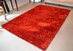 1 x Asiatic Glamour Shag Pile Rug - Flame - CL275 - Location: Altrincham WA14 *NO VAT On Hammer*<br