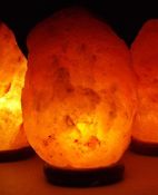 1 x Natural Himalayan Crystal Salt Lamp - Ideal Mood Lamp For The Office - Natural Therapeutic