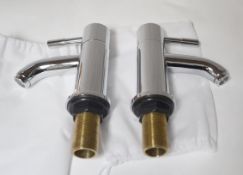 1 x Series 5 BATH TAPS - Vogue Bathrooms Platinum Brassware Collection - Pair of - Contemporary