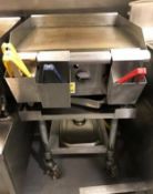 1 x APW Wyott 24 Inch Teppan Griddle - Stainless Steel Construction - Gas Powered - Includes Table W