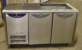 1 x Williams&nbsp;Two Door Counter Top Refrigerated Salad Pizza Prep Bench - Model HO3U - Stainless