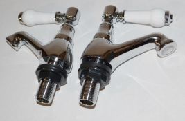 1 x Pair Of ANTONIO Basin Taps (TAP79) - New / Unused Boxed Stock - CL269 - Ref MT746