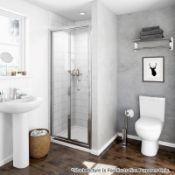 1 x Clarity 4mm Bifold Shower Door - BSD7002 - Dimensions: 700 x 1850 x 4mm - Unused Boxed Stock - R