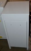 1 x Bathroom Storage Unit In A Soft Grey Lacquer Finish - New / Unused Stock