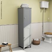1 x Camberley 2-Door Storage Unit - Satin Grey - H142.5 x W40 x D40cm - CL269 - CL269 - Ref MT730