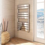 1 x Signelle Heated Towel Rail Radiator (TW03) - Chrome - Unused Stock - Size: 950 x 500mm - CL190 -