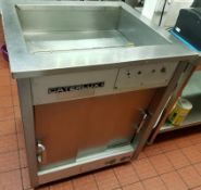 1 x Caterlux Electric Warming Cupbard With Wet Well Baine Marie - Stainless Steel - 240v - H91 x W70