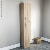 1 x Sienna Tall Bathroom Storage Unit With an Oak Finish (TAL330) - New / Unused Stock