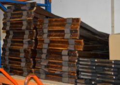 18 x Food Tray Stands Consisting of 14 x Wooden Stands and 4 x Chrome Stands - CL297 - Ref JP000 - L