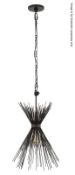 1 x KELLY WEARSTLER (5077ai) Strada Narrow Pendant In Bronze - Dimensions: Fixture Height: 23.75