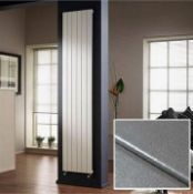 1 x Quinn Slieve Designer Single Panel Vertical Radiator in Matt Silver - 2000mm x Width 630mm