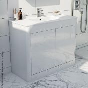 1 x Purity 1000 Floor Standing Door Unit In Ice White (FSK1001WH) - New / Unused Stock - Dimensions: