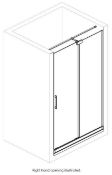 1 x Frameless Sliding Door (ELD1201L) - Dimensions: 1200 x 950 x 8mm - Unused Boxed Stock - Ref MT83