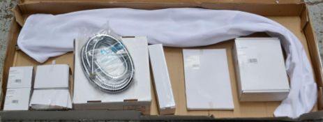 1 x Shower Riser Rail Kit With Handset And Themostatic Valve (S205-1) - Features 200mm Square Shower