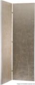 1 x BARBARA BARRY FOR HENREDON Silver 2-Leaf Hindged Boudoir Dressing Screen - Ref: 2720071 NP1/18 -