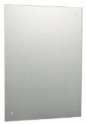 1 x Rectangular Drilled Bathroom Mirror - Dimensions: 45 x 30cm - New / Unused Stock - Ref: MT969 -