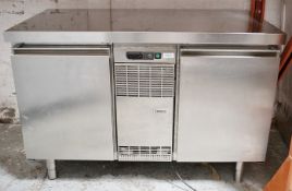 1 x Zanussi 3-Door Commercial Refrigerated Prep Bench - Dimensions: W127 x D70 x H85cm - LH260