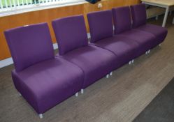 1 x Modular Five Piece Reception Waiting Room Sofa