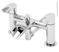 1 x Deck Mounted Waterfall Bath Shower Mixer With Flex and Handset - Ref: M145 - CL190 - Unused Boxe