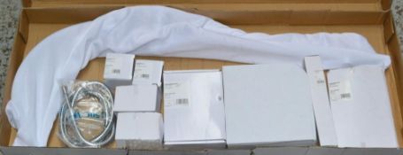 1 x Shower Riser Rail Kit With Handset And Themostatic Valve (S205-1) - Features 200mm Round Shower