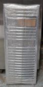1 x Curved Heated Towel Rail Radiator (TW08) - Chrome - Unused Boxed Stock - Size: 1150 x 450mm - CL