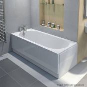 1 x Richmond Straight, Round Edge Single Ended Acrylic Bath - Dimensions: 1600 x 700 -
