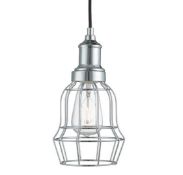 1 x Chrome Bell Cage Pendant Light - Ex Display Stock - CL298 - Ref: J083 - Location: Altrincham WA1