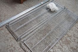 1 x Vogue 4 Tier Wire Shelving Rack - H185 x W153 x D46 cms - CL290 - Ref JP348 - Location: