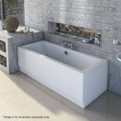 1 x CHELSEA Double Ended Quality British Made Acrylic Bath In White - Includes Sealed Bag Of Feet/Fi