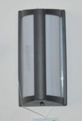 1 x OUTDOOR IP44 Half-Cylinder Wall Bracket Light In Metal With Dark Grey Finish - Ex Display Stock